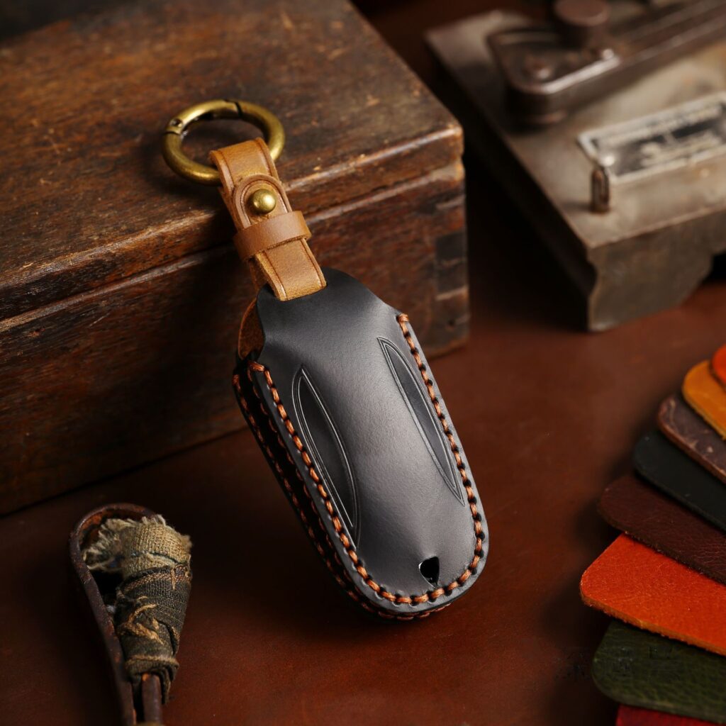 Premium leather Car Key Fob Case - Hanger style